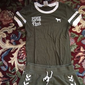 Pink Victoria’s Secret size small jogger set